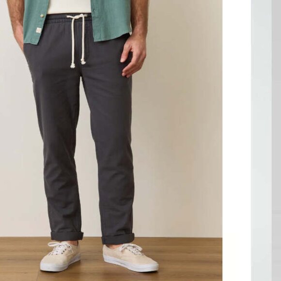 Marine Layer Saturday Slim Fit Pant Gray M - Picture 1 of 14